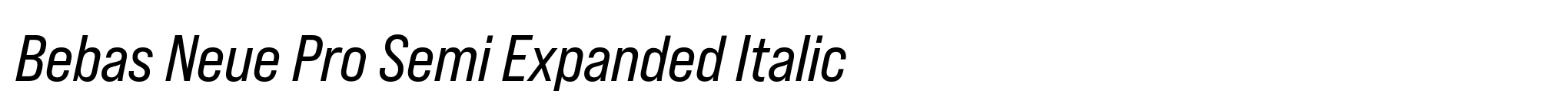 Bebas Neue Pro Semi Expanded Italic image